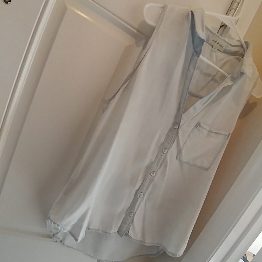 Cloth & Stone high low chambray - Picture 5 of 8